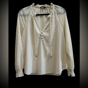 Ralph Lauren Cream Eyelet Blouse
